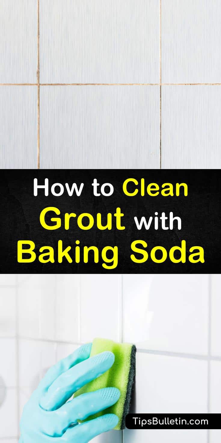 Discover how to clean grout with baking soda using natural recipes safe to use on tile. Add other cleaners, like hydrogen peroxide and white vinegar for an extra boost of cleaning power. Use these cleaning tips for moderate grime to heavy mildew build up in grout lines. #clean #grout #bakingsoda