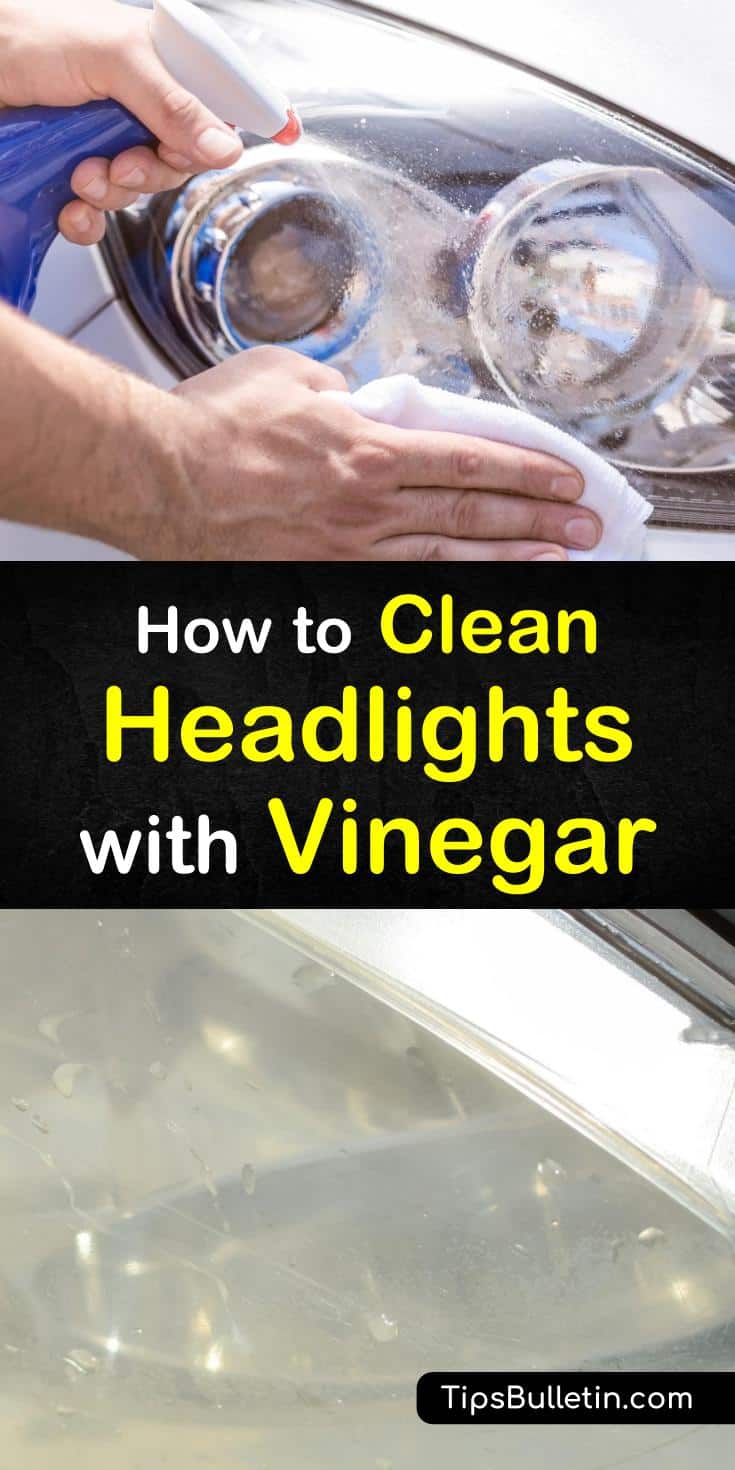 Learn how to clean headlights with vinegar. These DIY tips will teach you ways of using home remedies to clean car headlights. Discover how to make simple car wash cleaning solutions at home. #cleaningheadlights #vinegar #cleaner