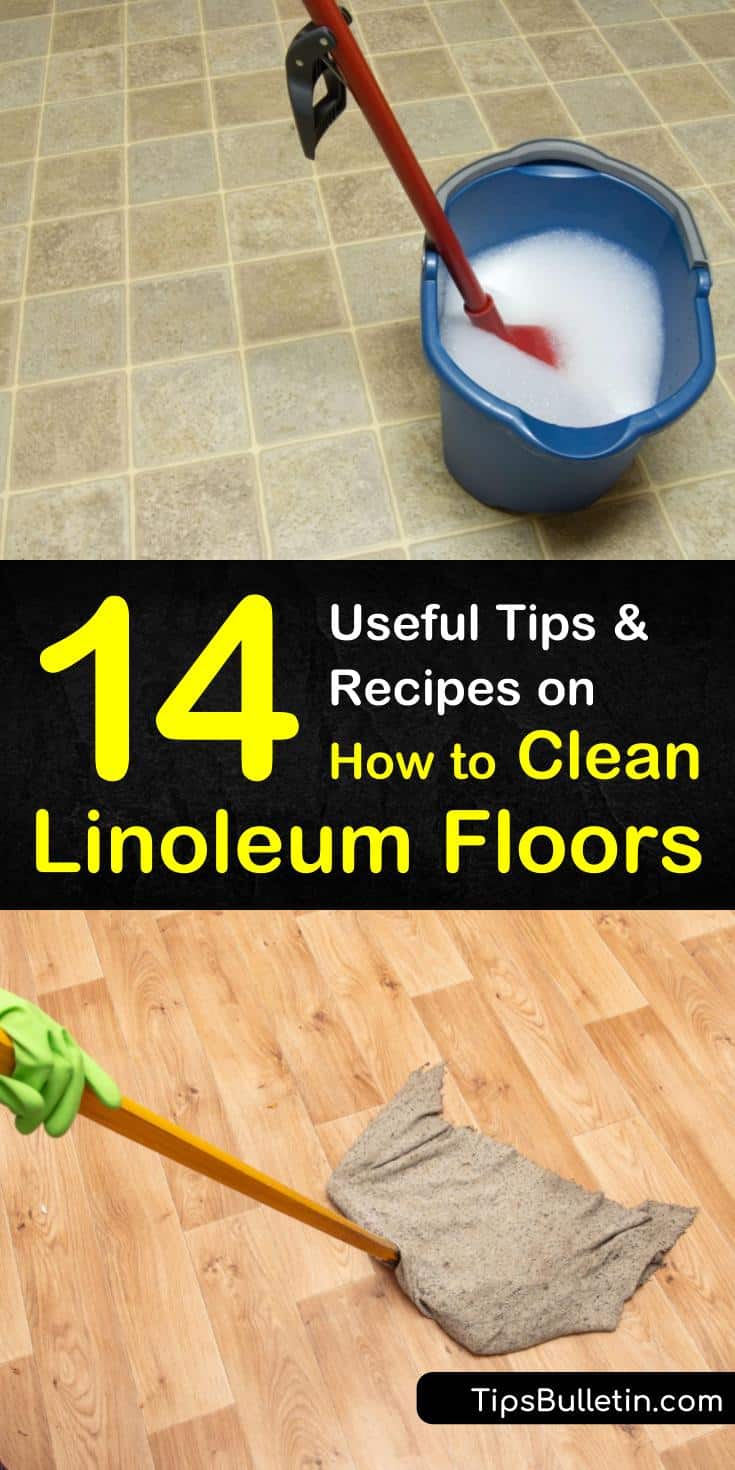 Discover the best methods for how to clean linoleum flooring. Use a floor cleaner like white vinegar when mopping for a deep clean. Learn how to create a cleaning solution with lemon juice, white vinegar, and baking soda to reduce yellowing on tiles. #clean #linoleum #floors #yellowing