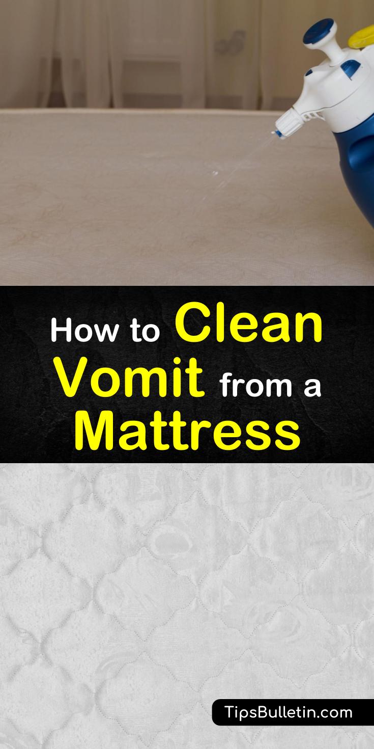 We show you how to get that vomit stain off a mattress and how to remove that nasty odor. All you need is a little baking soda, vinegar, hydrogen peroxide, and water to make that bed as good as new. #clean #vomit #mattress