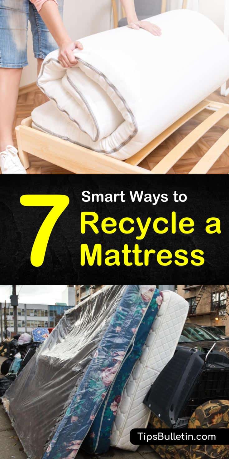 Learn how to recycle a mattress and box springs in the most ingenious ways possible. Find out 7 fun DIY ways to give your vintage beds, baby cribs, and bedding a really nice finishing detail. #recycleamattress #mattress #recyling