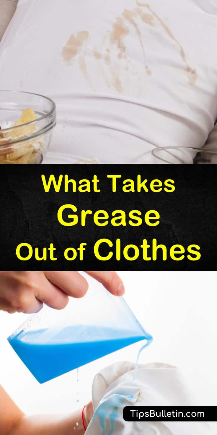 Learn about three of the best easy home remedies to get stubborn grease stains out of clothes. Discover how to remove oil stains with baking soda, laundry detergent, dishwashing liquid, and dish soap, and revitalize your clothing instead of throwing it out. #greasyclothes #greasestains #clothes