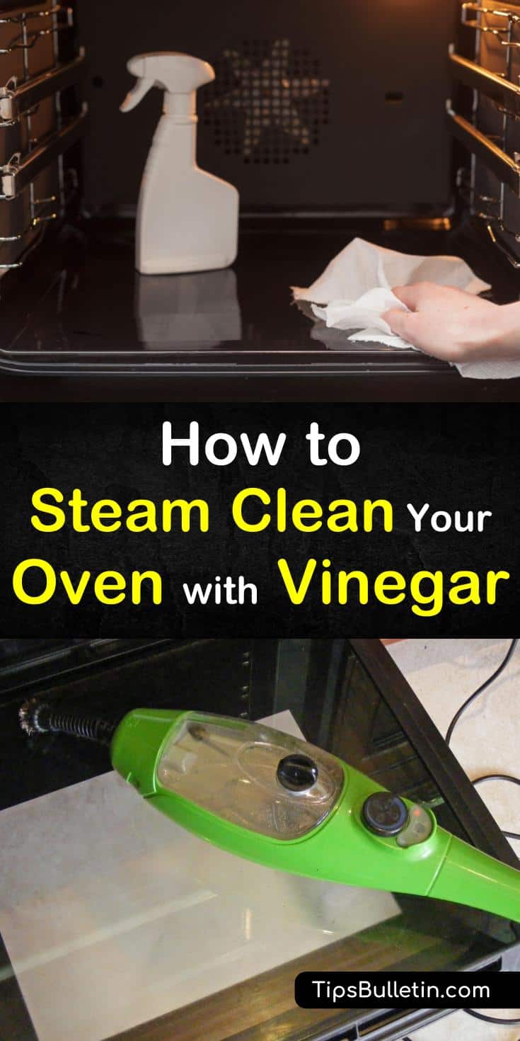 You don’t have to use harsh cleaning chemicals to clean your oven. You can steam clean your oven using vinegar and water, and we show you how with step-by-step instructions. You can also use baking soda, apple cider vinegar, and lemon juice. #clean #oven #vinegar #steamclean