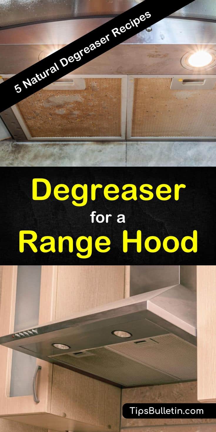 If you’ve got grease build-up on your kitchen hood, then you’ll love these DIY recipes for degreasing the range hood. These non-toxic recipes contain natural ingredients such as baking soda and vinegar to remove greasy food. #degreasearangehood #rangehooddegreaser #rangehoodfiltercleaning