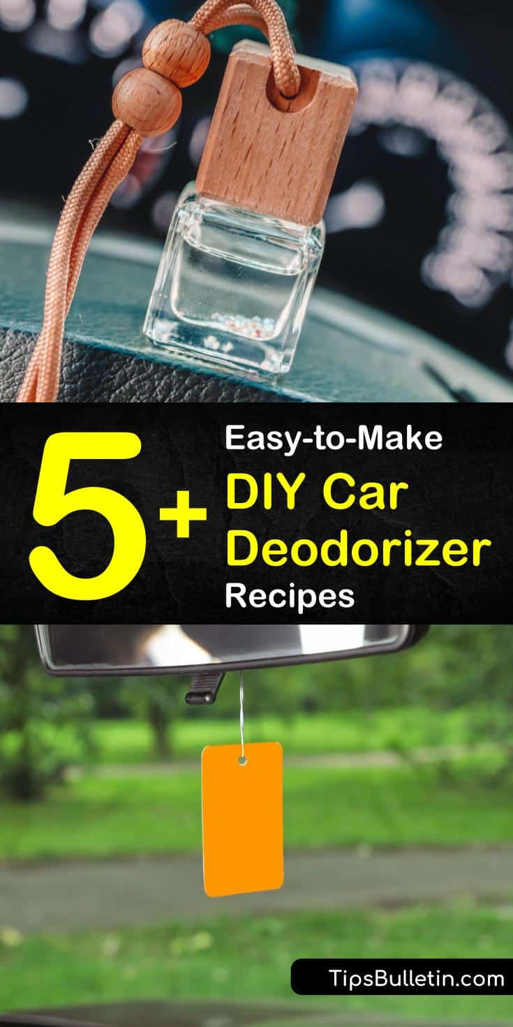 You can create a unique car air freshener for your car using essential oils. Deodorize your car’s interior using baking soda and your favorite essential oil to remove odors and give it a fresh scent with our DIY car deodorizer recipes. #cardeodorizer #diycarfreshener #deodorizecar