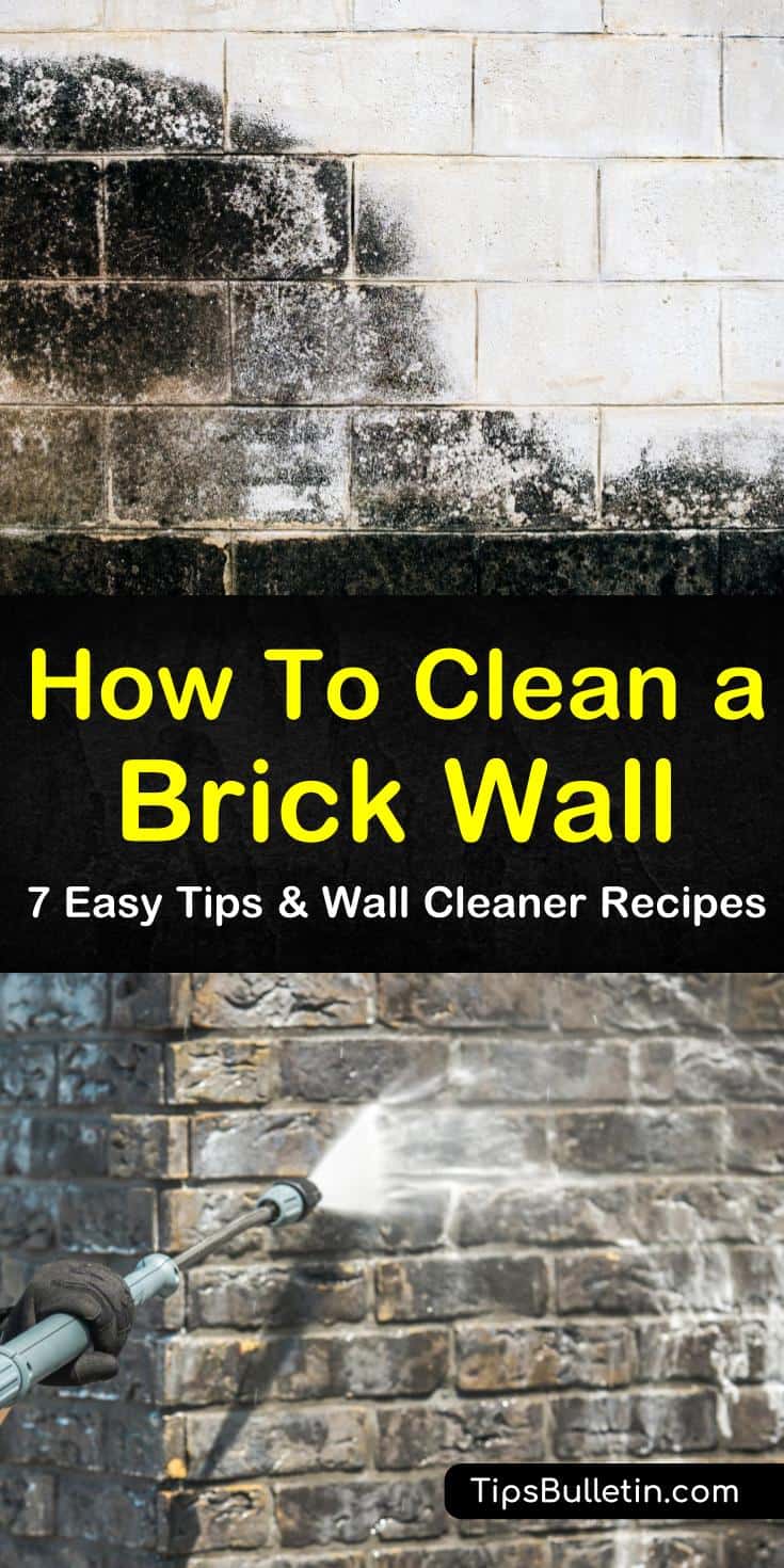 Learn how to clean a brick wall using everyday ingredients like baking soda and bleach. Clean exterior walls with a powerful detergent and pressure washer. Apply vinegar to brick interiors for an overall clean and disinfectant. #clean #brick #wall