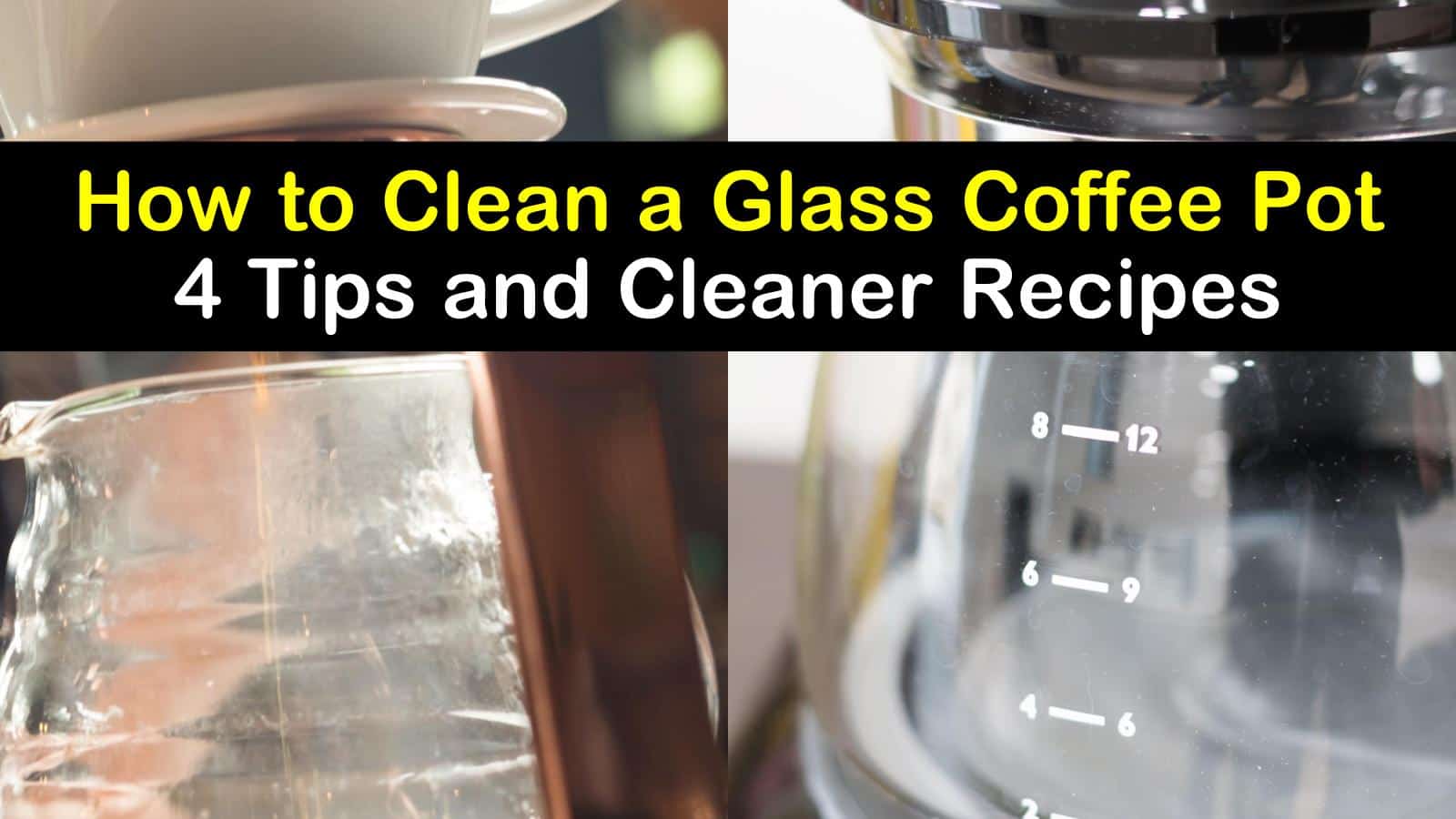 Cleaning a glass cheap coffee pot