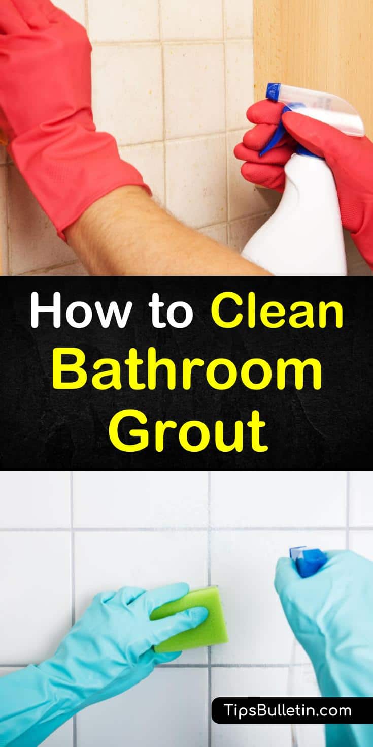 Learn how to remove soap scum and shower mold from tile grout in kitchens, tubs, showers, and floors. We’ve got DIY grout cleaning recipes using household ingredients such as hydrogen peroxide and baking soda. #cleanbathroomgrout #cleangroutlines #howtocleangrout