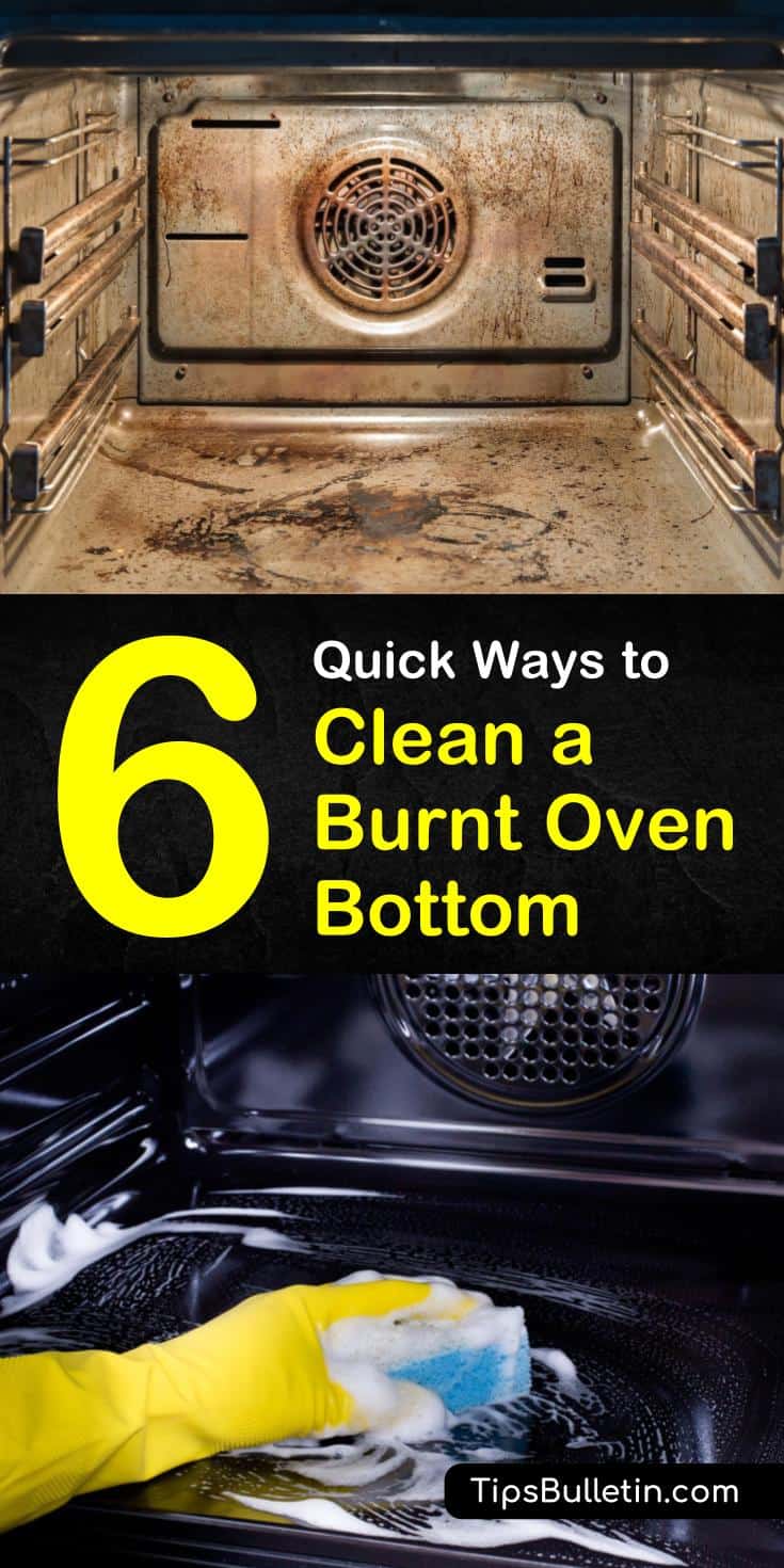 Find out how to clean a burnt oven bottom with a homemade treatment and DIY remedies. There are several common household products that you can use to clean your oven fast. Ingredients include white vinegar and baking soda. #cleanoven #homemadeovencleaner #burntoven