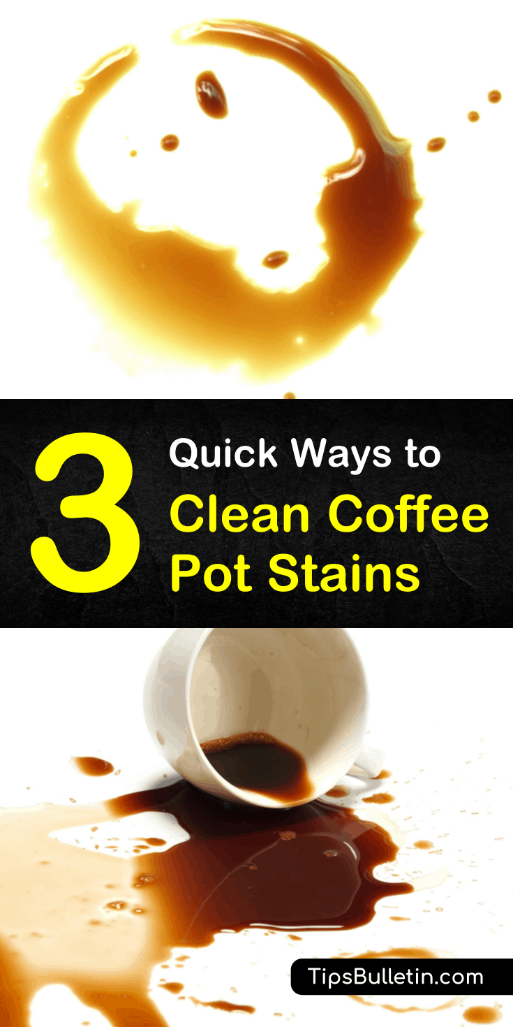 Discover the best ways for how to clean coffee pot stains in this guide. Learn how to remove stubborn coffee stains from the inside of your coffee pots with these tips and tricks, and some will even work to take coffee stains from clothes, too. #coffee #coffeepot #stains