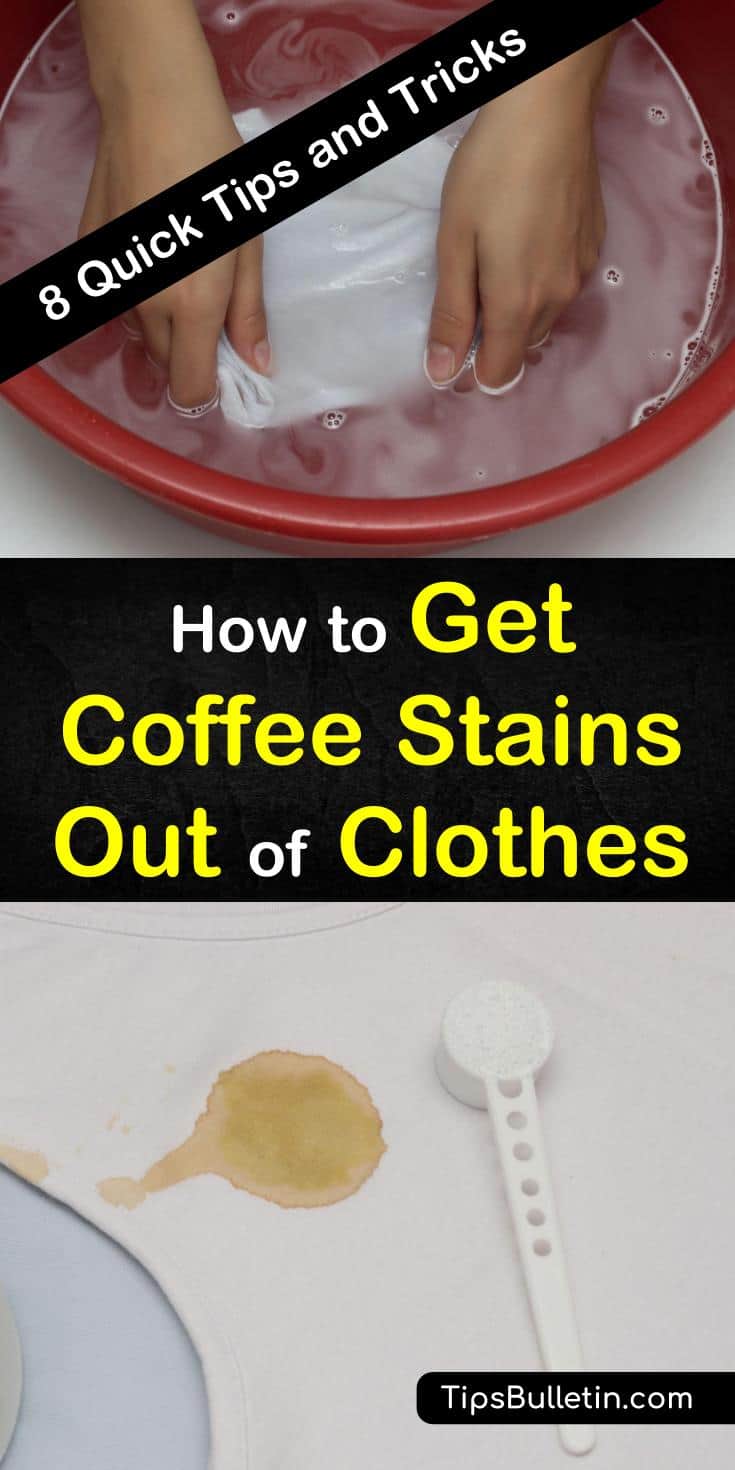 Learn how to get coffee stains out of clothes with our guide. We show you how to remove coffee stains from white shirts at work fast using baking soda and other household cleaners. You’ll never have to deal with stained fabrics again. #coffeestains #coffeestainremover #removecoffeestains