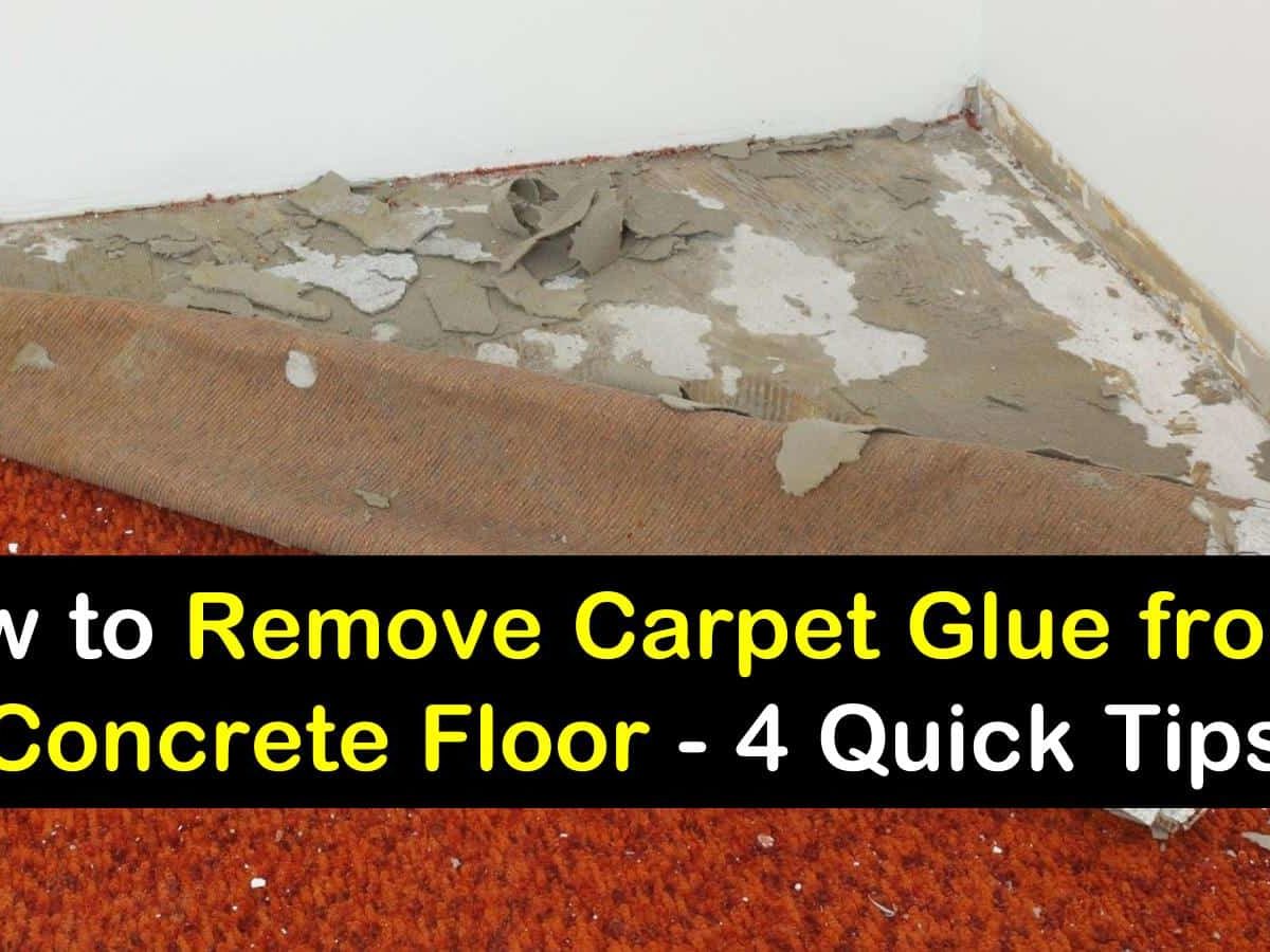 Remove Carpet Glue From A Concrete Floor, How To Remove Hardwood Floor Adhesive From Concrete