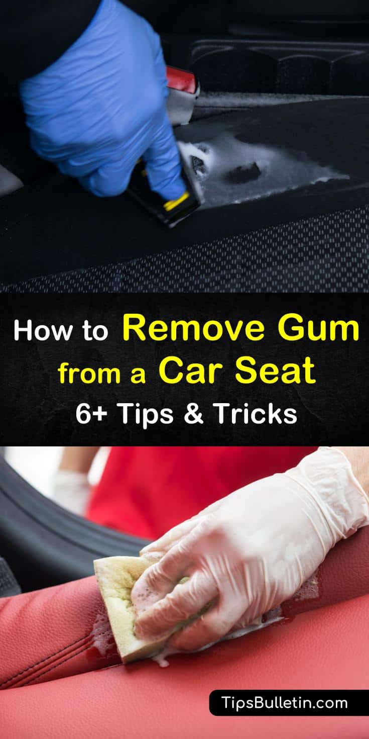 Learn the best strategies for how to remove gum from a car seat using no more than ice cubes or peanut butter. Discover how to loosen gum from car upholstery of all types, including cloth, vinyl, and leather. Try any of these easy solutions for gum removal. #remove #gum #car #seat