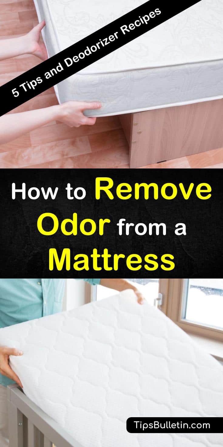 Have you ever wondered how to remove odor from a mattress? Wonder no more after you read these cleaning tips for memory foam mattresses. Use baking soda and hydrogen peroxide to remove urine stains and pets smell from your beds. #mattress #odor #mattresssmell