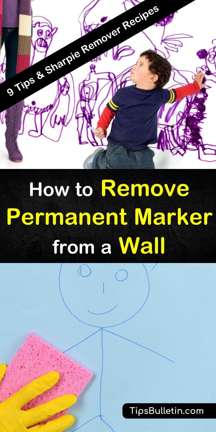 Discover nine ways to remove permanent marker from walls and various other surfaces in your home with this guide. This guide is full of tips and tricks for removing these marker stains with solutions from Magic Erasers to toothpaste. #wall #permanentmarker #marker