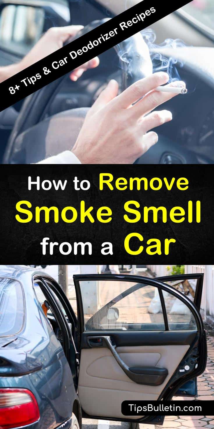 Getting rid of a smoke smell inside your car is hard. Let us show you how to get rid of the smell using baking soda and essential oils to absorb and eliminate the worst odors coming from your car and vents. #smoke #smell #car #stinkycar