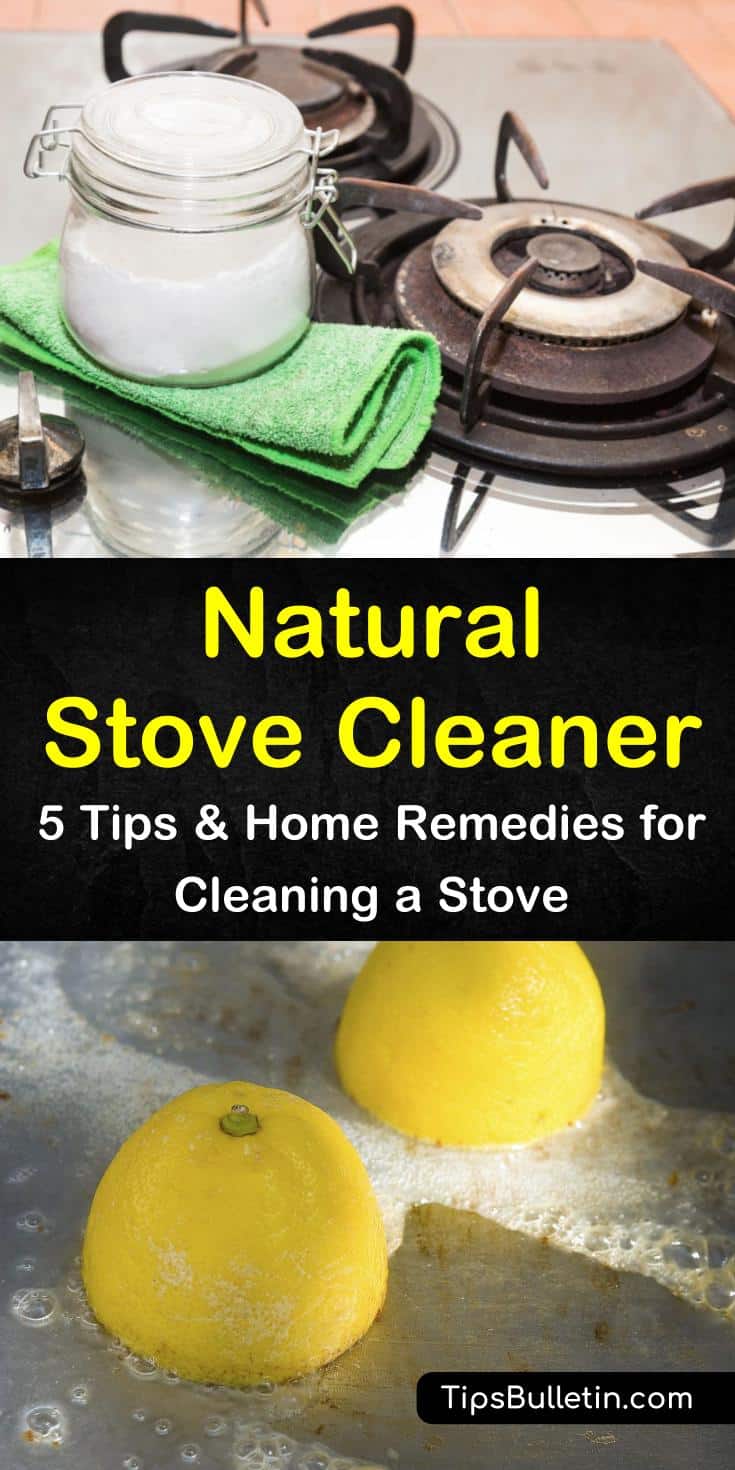 Learn how to turn baking soda, white vinegar, and essential oils into a natural stove cleaner with our guide. We help you create the best stove cleaner for glass, enamel, and stainless steel stovetops. #naturalcleaner #stovecleaning #oven