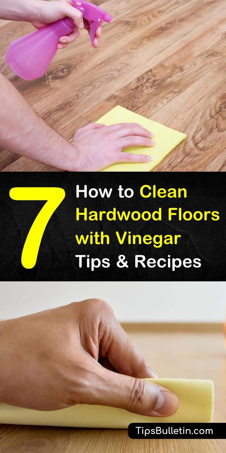 Mopping a hardwood floor doesn’t have to be a chore. You can make a DIY hardwood floor cleaner using a natural cleaning solution to bring back its luster. Use vinegar and a microfiber mop to clean hardwood floors with ease. #cleanhardwoodfloor #hardwoodfloorcleaner #vinegarcleaner