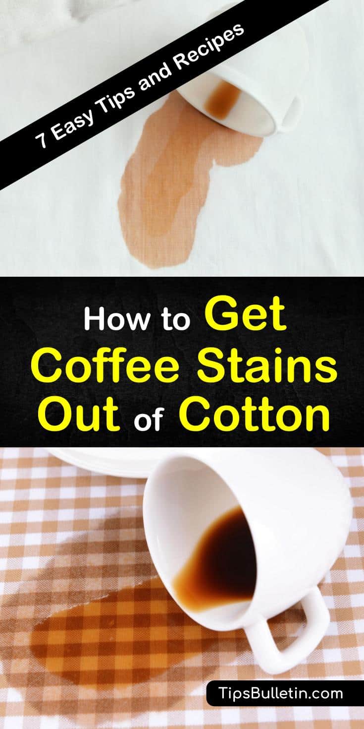 Discover how you can remove coffee stains from your cotton clothes and household items with a few simple tricks! Laundry will be easier than ever after you read this guide. #coffeestains #cotton #laundry