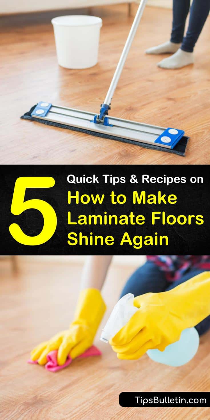 DIY recipes bring out the shine and luster in laminate floors. Our DIY cleaners show you how to clean laminate woods using white vinegar, baking soda, and water, and polish them using vegetable and olive oils. #shinylaminatefloors #howtocleanlaminatefloors #makelaminatefloorsshine