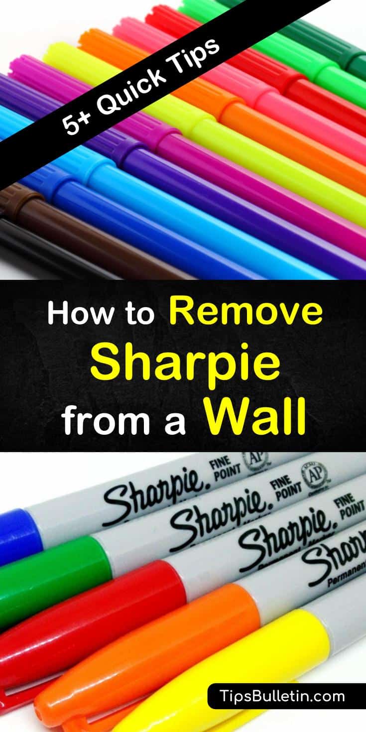 If you've been unfortunate enough to discover permanent marker on the wall, then you may already know how tricky it can be to remove. Our tips show you how to remove Sharpie using a Magic Eraser, toothpaste, and rubbing alcohol. #removesharpiefromwall #removesharpie #removepermanentmarker