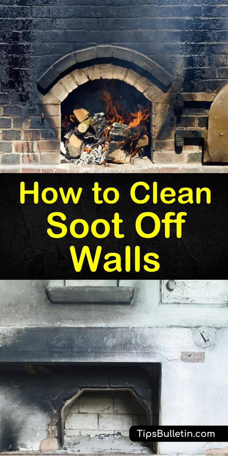 Discover how to clean soot off walls from candles, a fireplace, cigarettes, or a small kitchen fire. Remove soot and dust using a vacuum, or perform a deep clean with a degreasing solution to remove black residue from hard surfaces. #cleansootoffwalls #remove #soot