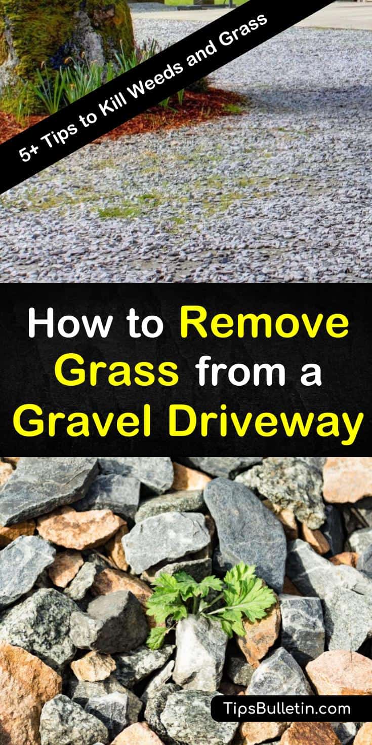 Learn how to make a weed killer out of vinegar to kill unwanted grass in your gravel driveway. Prevent grass and weeds from returning by using natural weed control methods and recipes. #killdrivewaygrass #grasskiller #cleangraveldriveway