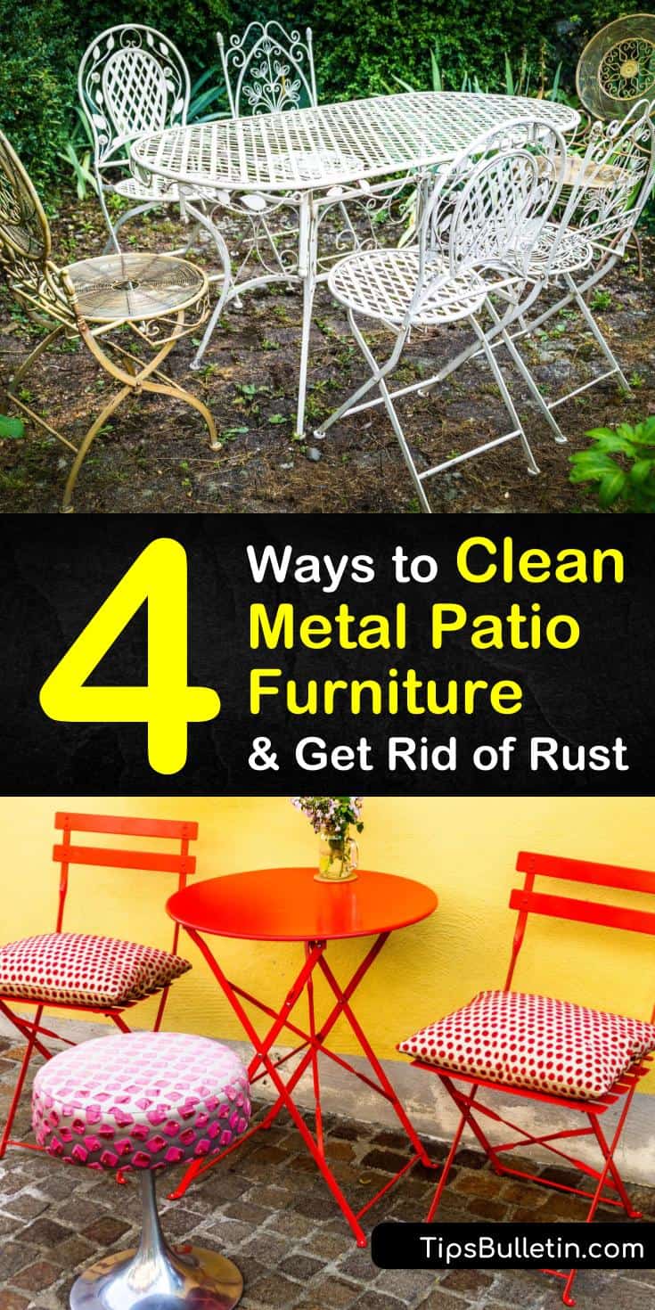 4 Ways To Clean Metal Patio Furniture Get Rid Of Rust - How To Clean Black Iron Outdoor Furniture