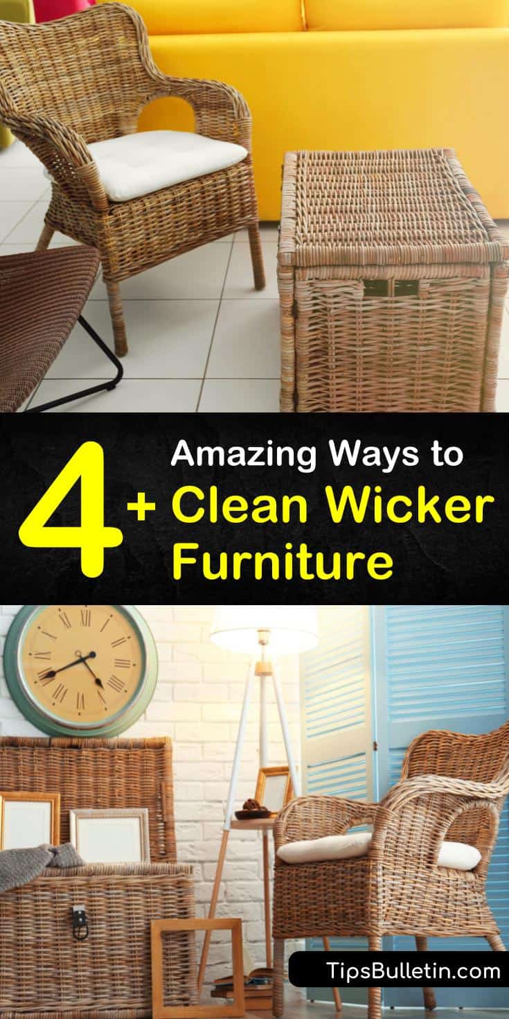 Vacuuming your natural wicker outdoor furniture with a brush attachment is just the first step. We show you how to clean wicker furniture with a toothbrush using just warm water and dish soap. #outdoorwickerfurniture #cleaningwickerfurniture #howtocleanwicker