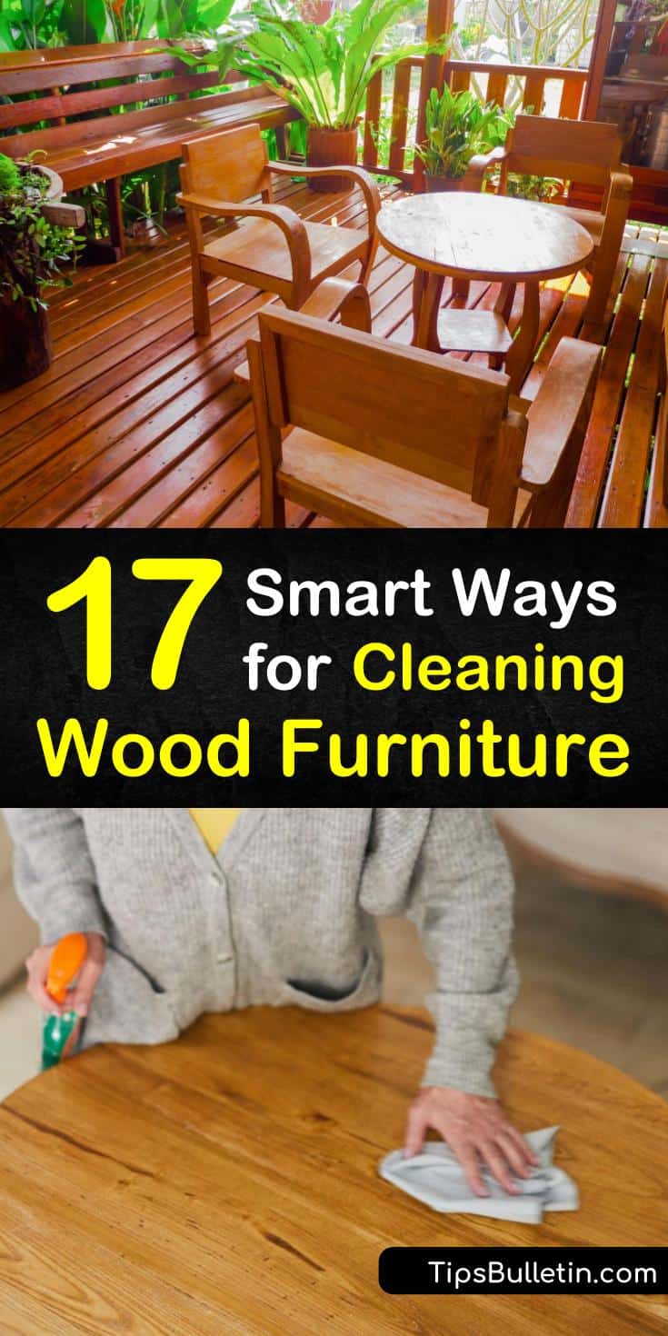 Are you ready to learn how to clean wood furniture without damaging the surface? Natural cleaning products like olive oil, vinegar, and essential oils are great options for polishing and cleaning wood. Follow these techniques for dusting, polishing, and buffing wood. #clean #wood #furniture