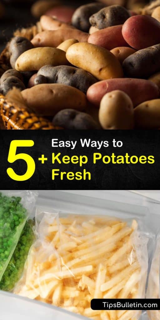 Discover how to keep potatoes fresh after cutting into them. We show you how to store potatoes with the skins on or after peeling and give you tips on how to prepare them for long-term storage. #keeppotatoesfresh