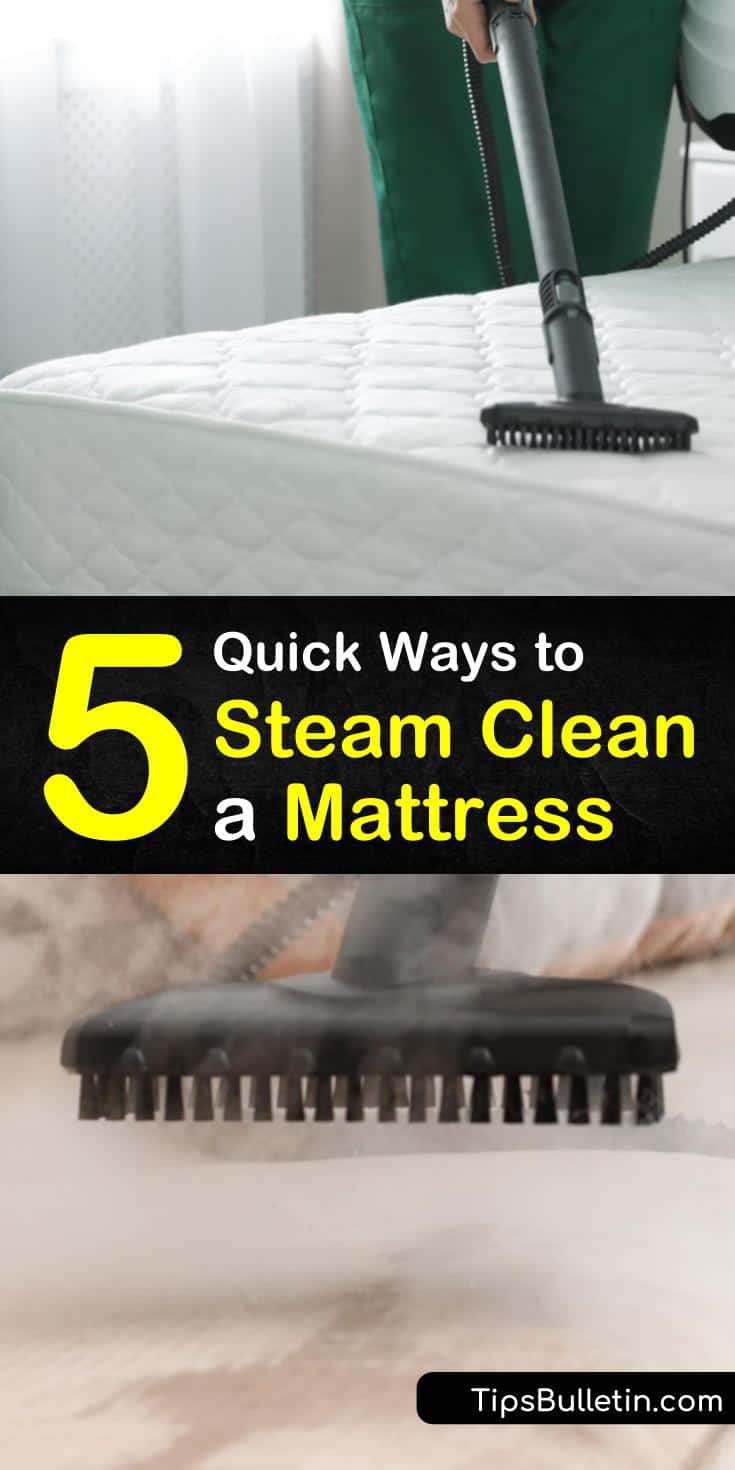 Learn how to use a vacuum cleaner and steam cleaner to remove dead skin, stains, and bad odors from the upholstery on your mattress. Steam cleaning removes allergens caused by dust mites while disinfecting the surface for better sleep. #mattresscleaning #steamcleanamattr