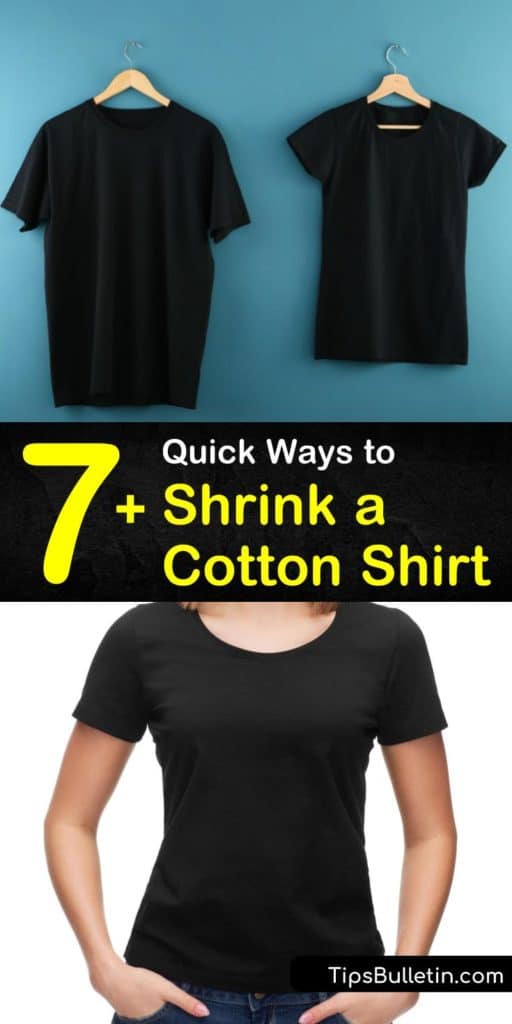 Follow these methods for how to shrink a cotton shirt, whether wanting to reduce it by one size or three. Use boiling water to shrink denim and cotton by hand. Toss your cotton-shirt and preshrunk items on a high heat setting in the washer and dryer for maximum shrinkage. #shrink #cotton #shirt