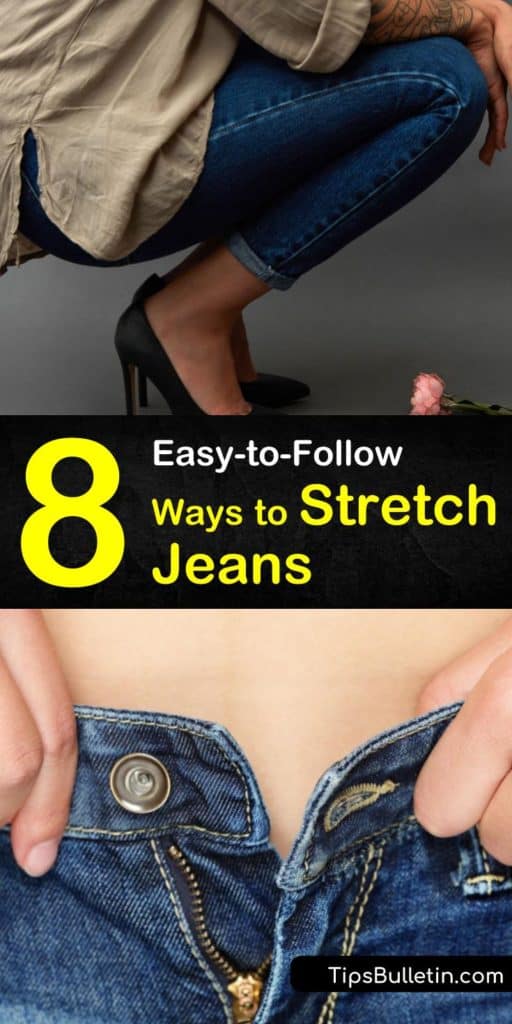 Discover how easy it is to stretch jeans using hot water, a hair dryer, and other simple solutions. Stretch skinny jeans and tight jeans with fabric softener, lukewarm water, and a spray bottle. #howtostretchjeans #stretchingjeans #jeans #stretch