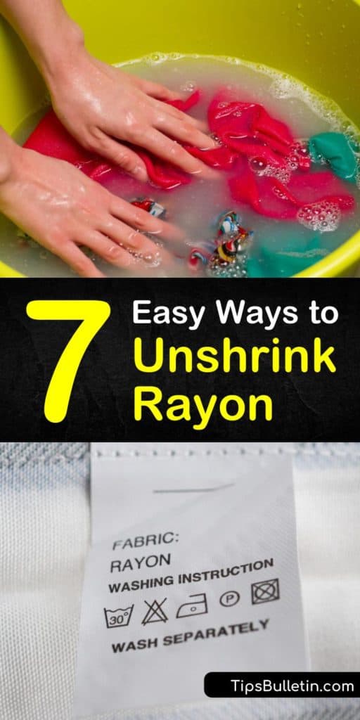 Rayon shrinks when washed in hot water and a washing machine. Learn how to unshrink clothes made of rayon material using baby shampoo and hair conditioner. Unshrink rayon with gentle handwashing and DIY solutions to get it back to its original size. #unshrinkingrayon #stretchingrayon #unshrinkrayon