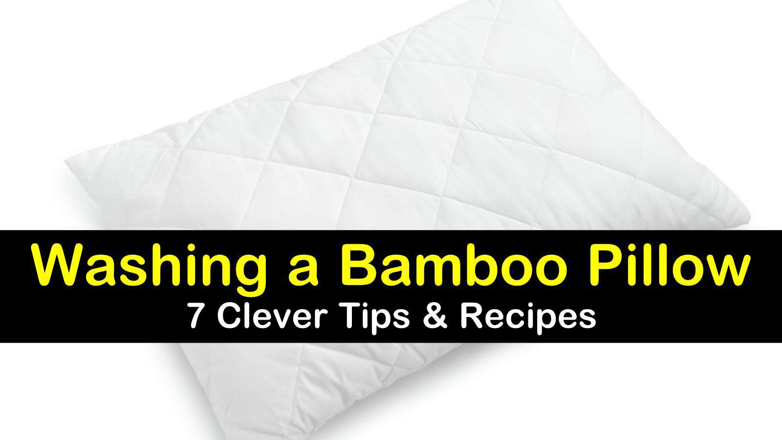 bamboo pillow machine washable