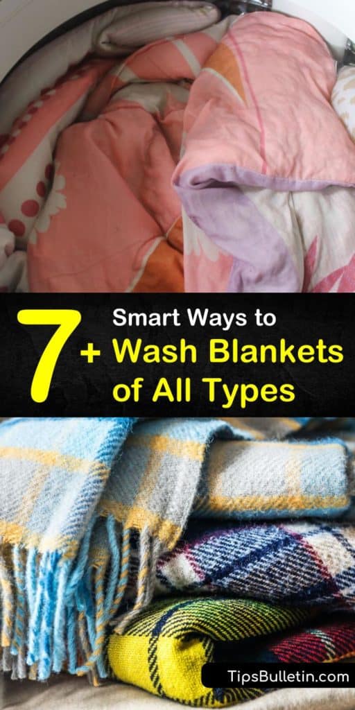 Discover how to wash blankets and comforters of all types. Our guide shows you how to use warm water, mild detergent, fabric softener, and your clothesline to keep blankets looking and smelling great. We help you make your home a one-stop laundromat. #blankets #laundry #washblankets
