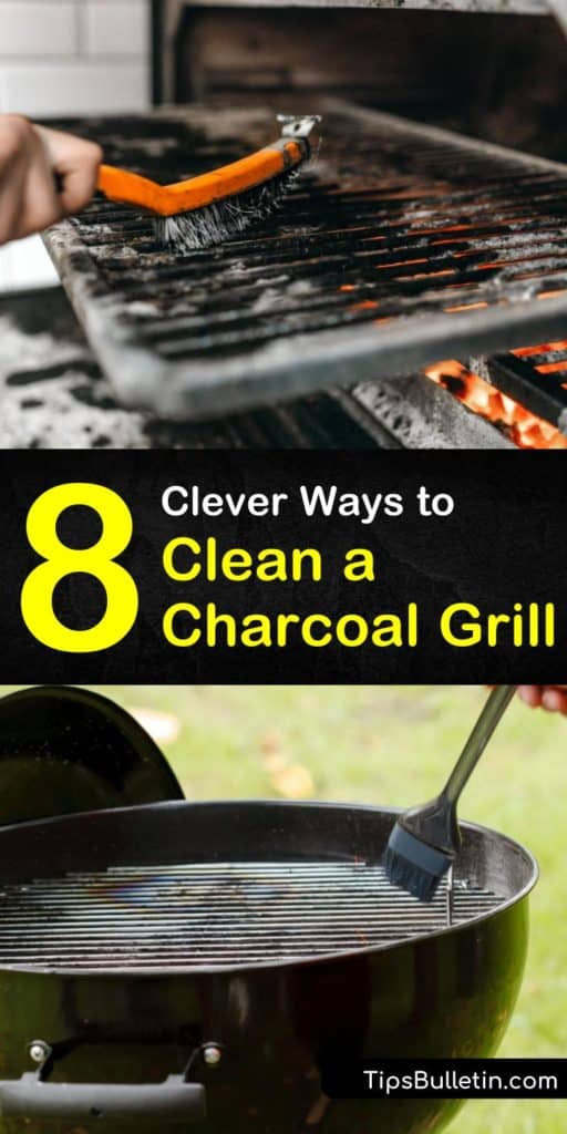 Find out how to clean a charcoal grill using soapy water and other tricks. We show you ways to get your BBQ grill grates, gas grill and ash catcher looking beautiful just in time for grilling season. #charcoalgrillcleaning #cleaning #charcoalgrill #grillcleaning