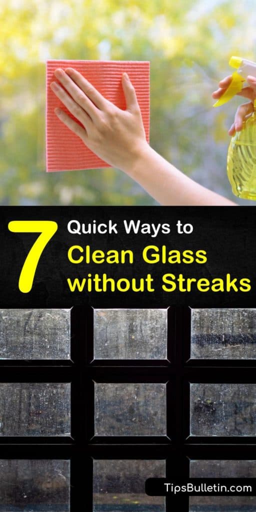 Find out how to clean glass without streaks using microfiber cloth, paper towels, window cleaner, and more. We help you use spray bottles and home window cleaning gear to keep your glass lint-free and beautiful. #glass #cleaning #streakfreeglass #streaks #glassstreaks