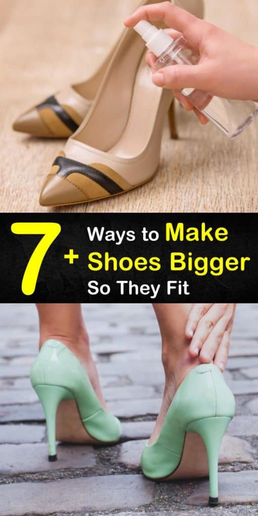 Tight shoes are uncomfortable to wear, plus new shoes are the leading cause of blisters. Learn how to stretch out suede, high heels, and leather shoes using nothing more than a pair of socks and a blow dryer. #shoes #stretch #makeshoesbigger