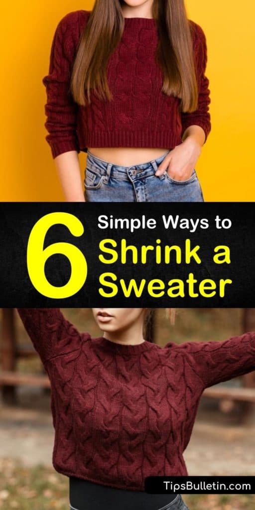 Discover how to shrink a sweater using high heat and low heat. Our guide shows you how excess water and a flat surface help to bring your cashmere and wool sweaters back to their original shapes. Our recommendations help create shrunken sweaters. #shrinksweaters #sweater #shrinking #laundry