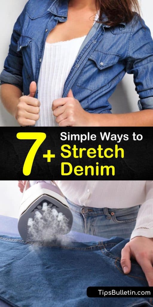 Learn how to stretch denim using warm water, lunges and more. Our guide helps you stretch jeans and lets you enjoy your Levi’s and skinny jeans once more. With our help, it’s easy to wear tight jeans. #stretchdenim #denim #stretch #stretchjeans