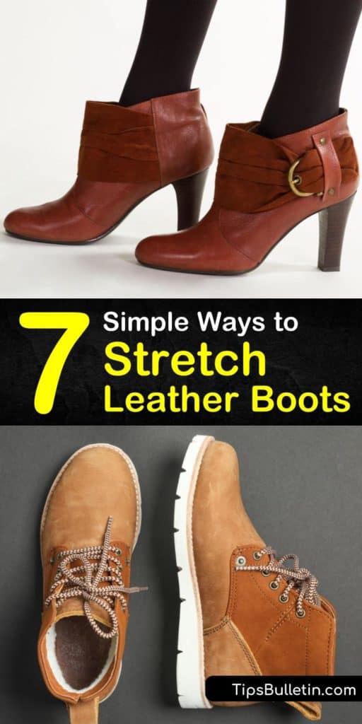 Learn how to stretch leather boots using nothing more than thick socks and a hairdryer. Prevent blisters using these simple shoe stretching strategies with rubbing alcohol and conditioner. Widen leather shoes with ice for the perfect fit. #stretch #leather #boots #shoes