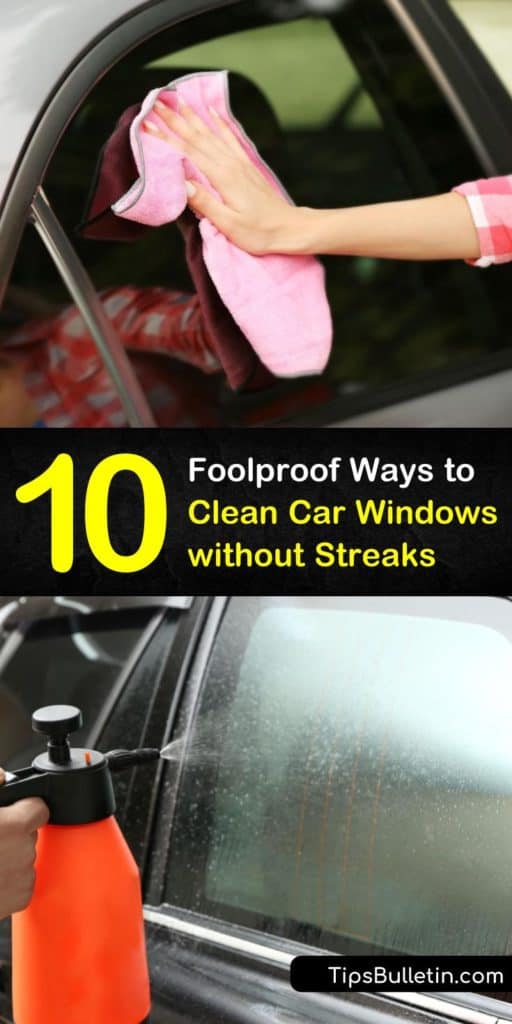 Discover how simple cleaning car windows can be and make your own cleaning solutions at home. Create DIY window cleaner and glass cleaner and use a microfiber cloth to remove hard water spots and achieve clean windows. #cleanwindows #carwindows #cleaning