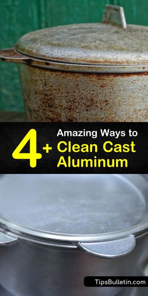 Learn how to clean cast aluminum, whether that's a frying pan or the aluminum parts for your car. Cleaning cast aluminum is easy with hot water mixed with cream of tartar. Wash the aluminum surface of your intake manifold with a wire brush and oven cleaner. #castaluminum #aluminumpan #cleanaluminum