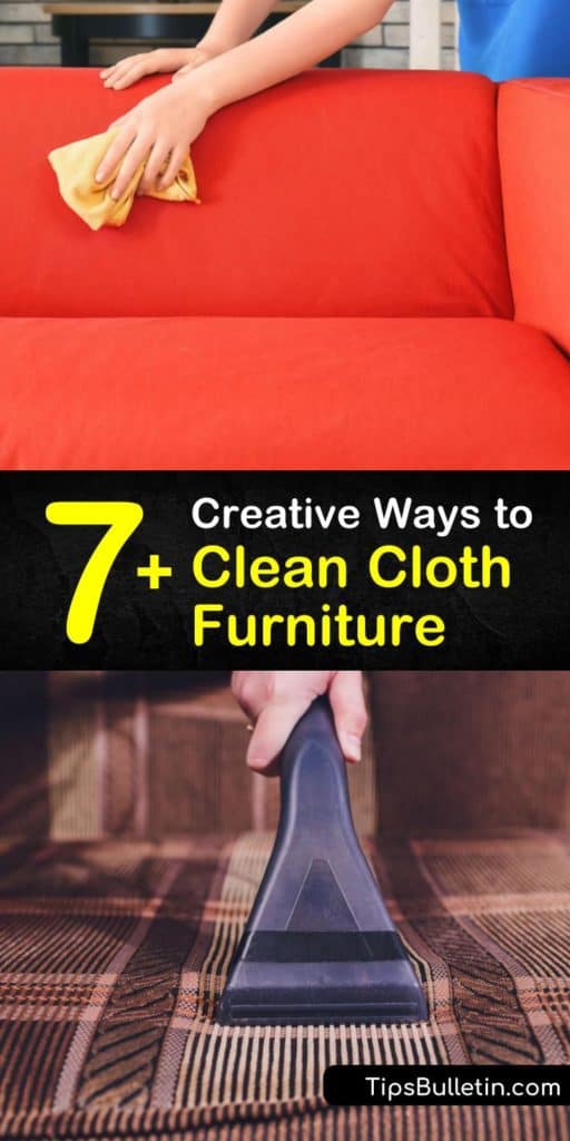 Learn about the cleaning tips professionals use for cleaning upholstery. Making a DIY cleaning solution with warm water and cleaning products makes upholstery cleaning easy and extends the life of your furniture for years. #clean #upholstered #furniture