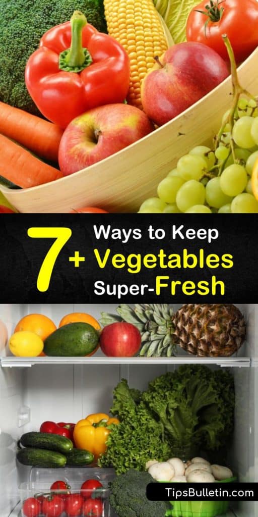 Learn how to store fruits and veggies in a separate crisper drawer to extend shelf life using special tips for avocados, eggplant, and leafy greens. These guidelines help you prevent ethylene gas from ripening your food faster. #keepingveggiesfresh #keep #vegetables #fresh