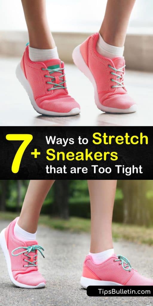 Browse the many ways you can learn how to stretch tight shoes. Grab your hairdryer and thick socks to start stretching your high heels and leather shoes like a cobbler. These stretching techniques will give your bunions and cramped toes the breather they need. #stretch #sneakers #shoes