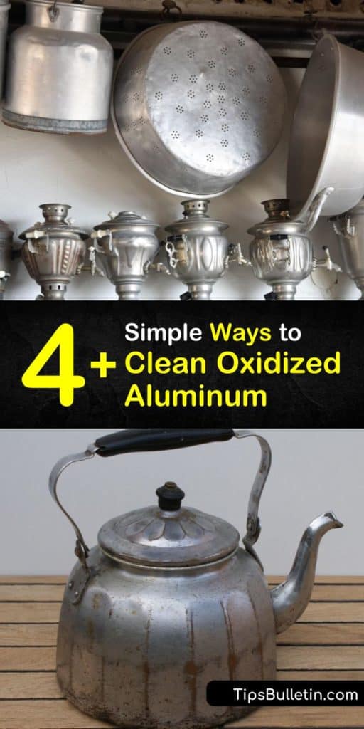 Cleaning aluminum wheels, pots, pans, and any other aluminum surface with oxidation has never been easier. These recipes for aluminum cleaner use a microfiber cloth, clear coat, and elbow grease to remove the chalky powder from anodized aluminum with ease. #clean #oxidized #aluminum