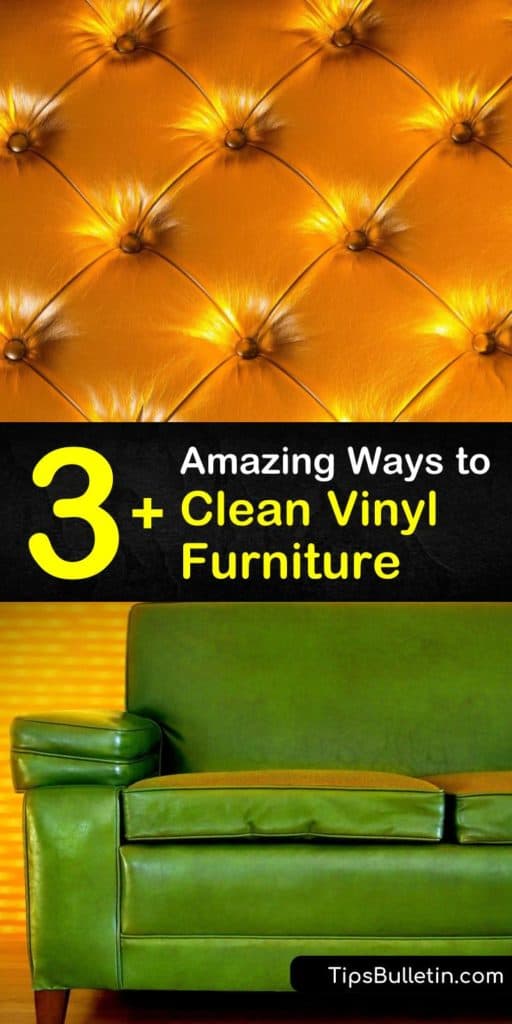 Try these homemade cleaning products to remove grime and mildew from vinyl chairs and outdoor patio furniture. Combine warm water, a clean cloth, and one DIY cleaning solution to prolong the life of all your home’s vinyl furniture. #clean #vinyl #furniture